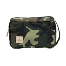 Load image into Gallery viewer, Small Travel Kit - Classic Camo Coated Canvas Front Angle in Color 'Classic Camo Coated Canvas'