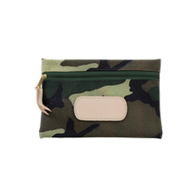 Load image into Gallery viewer, Pouch - Classic Camo Coated Canvas Front Angle in Color 'Classic Camo Coated Canvas'