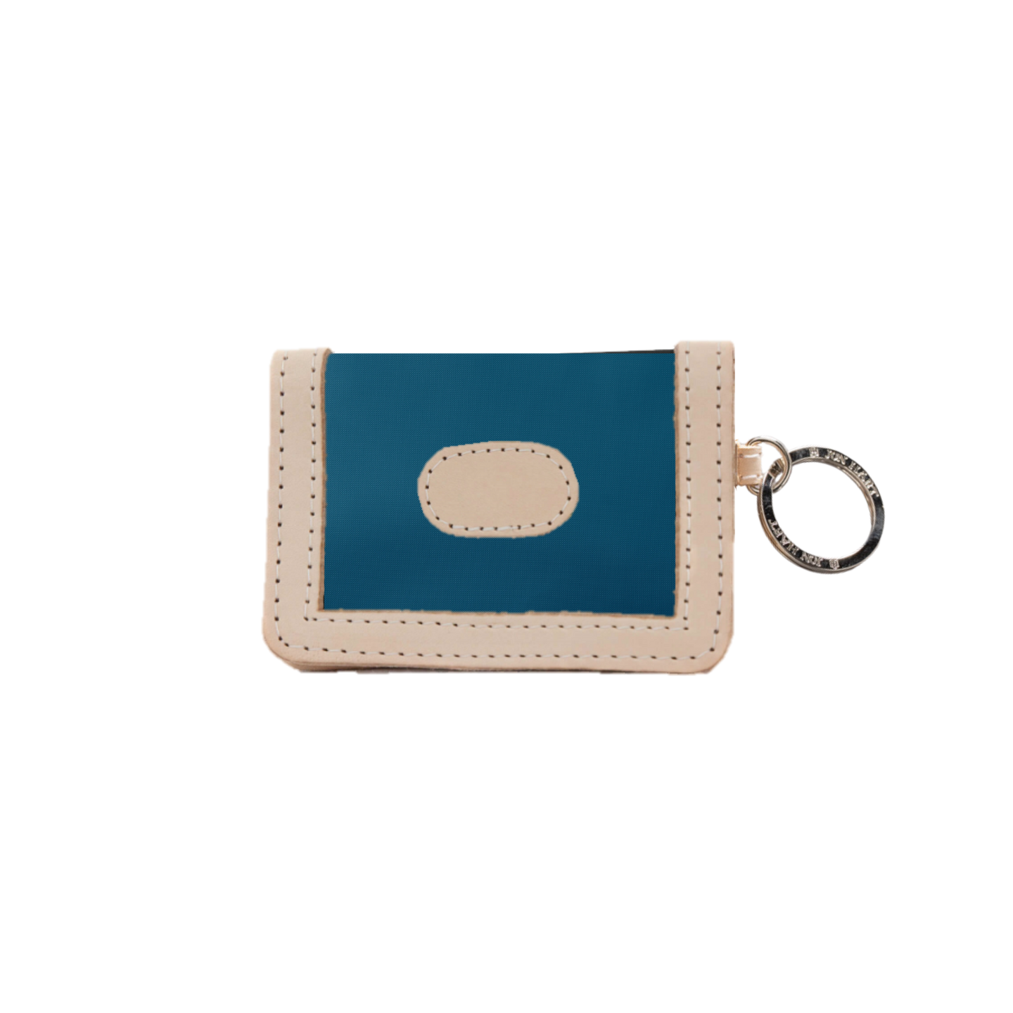 ID Wallet - French Blue Coated Canvas Front Angle in Color 'French Blue Coated Canvas'