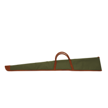 Load image into Gallery viewer, Cotton Canvas Shotgun Cover - Olive Canvas Front Angle in Color 'Olive Canvas'