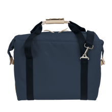 Load image into Gallery viewer, Large Cooler - Navy Coated Canvas Front Angle in Color 'Navy Coated Canvas'
