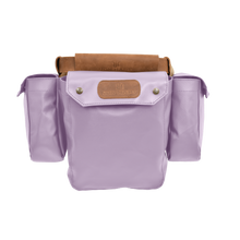 Load image into Gallery viewer, Bird Bag - Lilac Coated Canvas Front Angle in Color 'Lilac Coated Canvas'