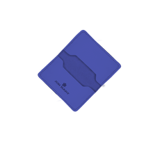Load image into Gallery viewer, Card Case - Royal Blue Leather Front Angle in Color 'Royal Blue Leather'