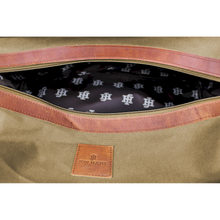 Load image into Gallery viewer, JH Duffel - Khaki Canvas Front Angle in Color 'Khaki Canvas'