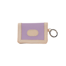 Load image into Gallery viewer, ID Wallet - Lilac Coated Canvas Front Angle in Color 'Lilac Coated Canvas'