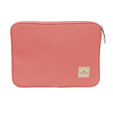 Load image into Gallery viewer, 15" Computer Case - Coral Coated Canvas Front Angle in Color 'Coral Coated Canvas'