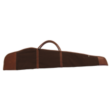 Load image into Gallery viewer, Rifle Cover - Espresso Coated Canvas Front Angle in Color 'Espresso Coated Canvas'