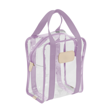 Load image into Gallery viewer, Clear Shag Bag - Lilac Webbing Front Angle in Color 'Lilac Webbing'