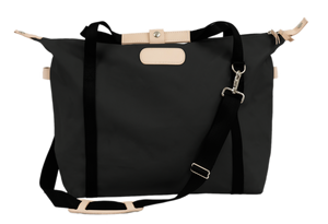 Daytripper - Black Coated Canvas Front Angle in Color 'Black Coated Canvas'