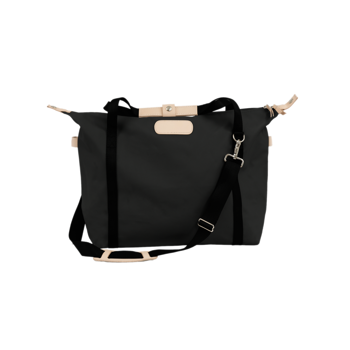 Daytripper - Black Coated Canvas Front Angle in Color 'Black Coated Canvas'