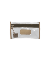 Load image into Gallery viewer, Clear Pouch in Color &#39;Espresso Webbing&#39;
