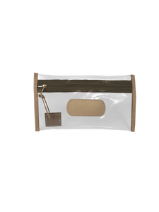 Clear Pouch in Color 'Espresso Webbing'