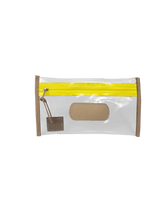 Load image into Gallery viewer, Clear Pouch in Color &#39;Lemon Webbing&#39;

