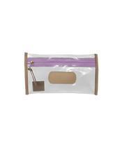 Load image into Gallery viewer, Clear Pouch in Color &#39;Lilac Webbing&#39;
