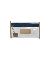 Load image into Gallery viewer, Clear Pouch in Color &#39;Navy Webbing&#39;
