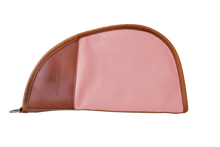 Load image into Gallery viewer, Large Revolver Case Front Angle in Color &#39;Rose Coated Canvas&#39;

