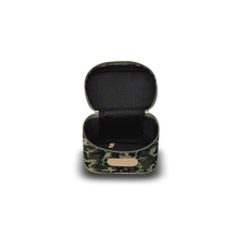 Load image into Gallery viewer, Makeup Case - Classic Camo Coated Canvas Front Angle in Color &#39;Classic Camo Coated Canvas&#39;
