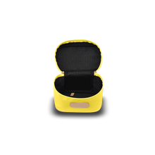 Load image into Gallery viewer, Makeup Case - Lemon Coated Canvas Front Angle in Color &#39;Lemon Coated Canvas&#39;
