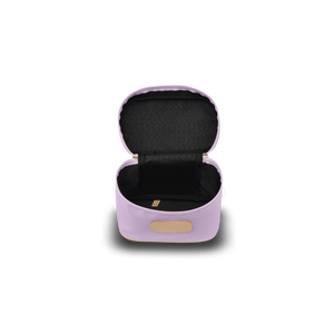 Makeup Case - Lilac Coated Canvas Front Angle in Color 'Lilac Coated Canvas'