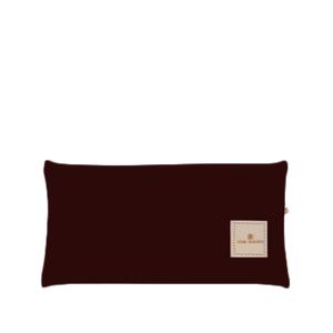 Large Pouch - Burgundy Coated Canvas Front Angle in Color 'Burgundy Coated Canvas'