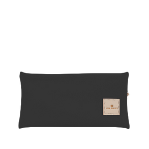 Large Pouch - Charcoal Coated Canvas Front Angle in Color 'Charcoal Coated Canvas'