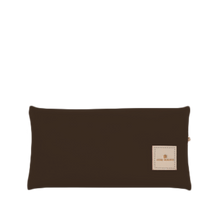 Load image into Gallery viewer, Large Pouch - Espresso Coated Canvas Front Angle in Color &#39;Espresso Coated Canvas&#39;
