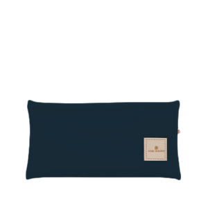 Large Pouch - Navy Coated Canvas Front Angle in Color 'Navy Coated Canvas'