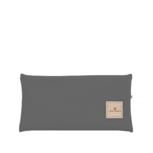 Large Pouch - Slate Coated Canvas Front Angle in Color 'Slate Coated Canvas'