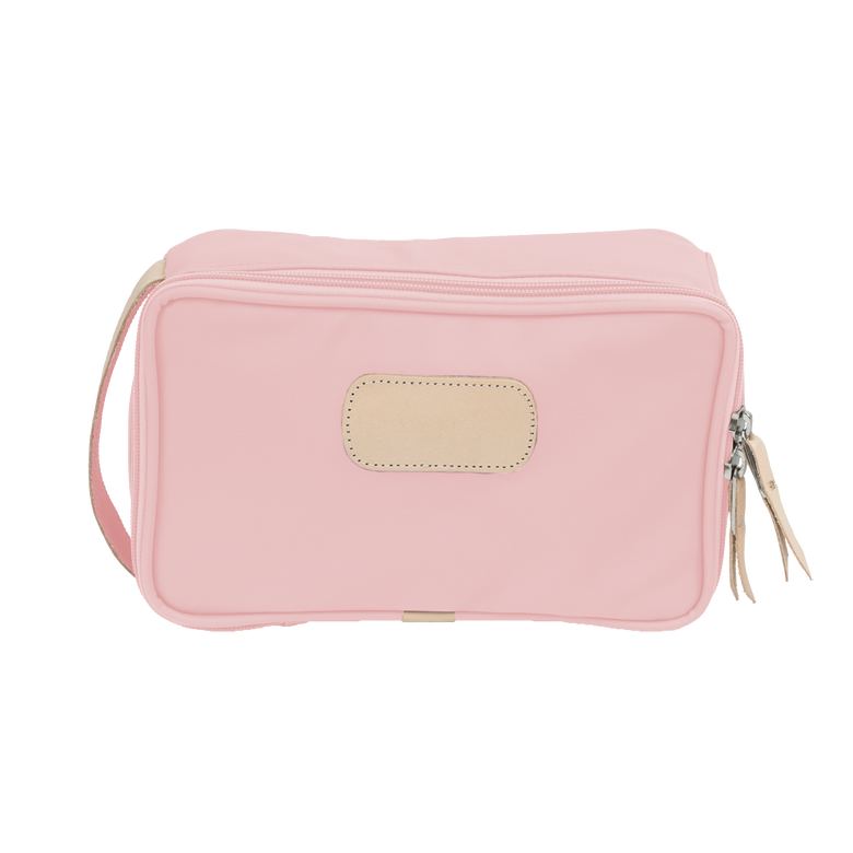 Small Travel Kit Front Angle in Color 'Rose Coated Canvas'