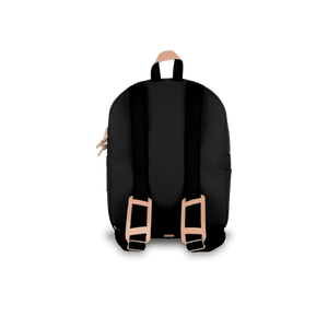 Backpack - Black Coated Canvas Front Angle in Color 'Black Coated Canvas'