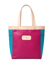 Load image into Gallery viewer, Color 'Berry and Teal Coated Canvas'
