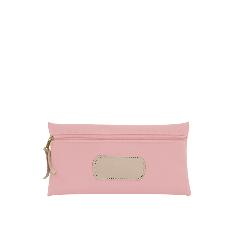 Large Pouch Front Angle in Color 'Rose Coated Canvas'