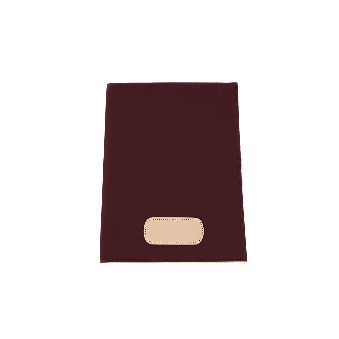 Executive Folder - Burgundy Coated Canvas Front Angle in Color 'Burgundy Coated Canvas'