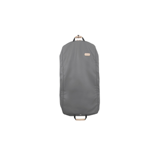 50" Garment Bag - Slate Coated Canvas Front Angle in Color 'Slate Coated Canvas'
