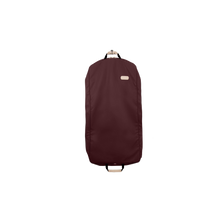 Load image into Gallery viewer, 50&quot; Garment Bag - Burgundy Coated Canvas Front Angle in Color &#39;Burgundy Coated Canvas&#39;
