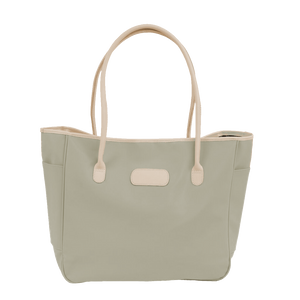Tyler Tote - Tan Coated Canvas Front Angle in Color 'Tan Coated Canvas'