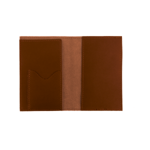 Passport Cover - Bridle Leather Front Angle in Color 'Bridle Leather'