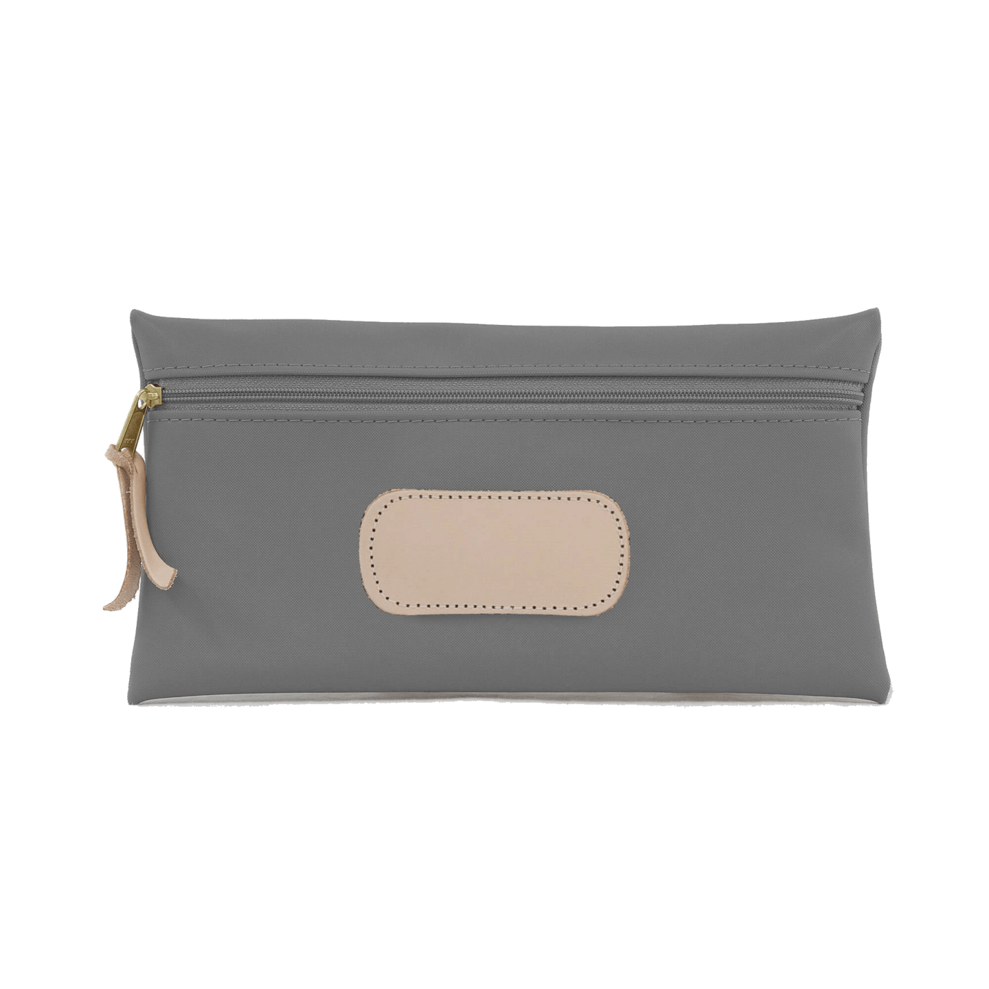 Large Pouch - Slate Coated Canvas Front Angle in Color 'Slate Coated Canvas'