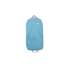 Load image into Gallery viewer, 50&quot; Garment Bag - Ocean Blue Coated Canvas Front Angle in Color &#39;Ocean Blue Coated Canvas&#39;
