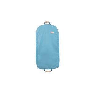 50" Garment Bag - Ocean Blue Coated Canvas Front Angle in Color 'Ocean Blue Coated Canvas'