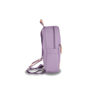 Backpack - Lilac Coated Canvas Front Angle in Color 'Lilac Coated Canvas'