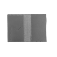 Load image into Gallery viewer, Passport Cover - Steel Leather Front Angle in Color &#39;Steel Leather&#39;
