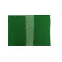 Load image into Gallery viewer, Passport Cover - Shamrock Leather Front Angle in Color &#39;Shamrock Leather&#39;

