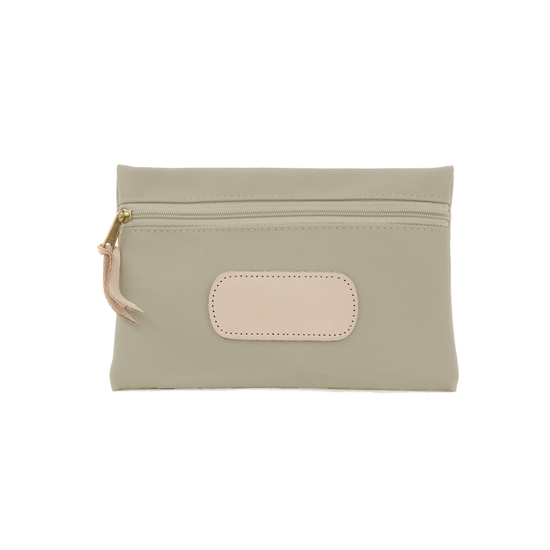 Pouch - Tan Coated Canvas Front Angle in Color 'Tan Coated Canvas'