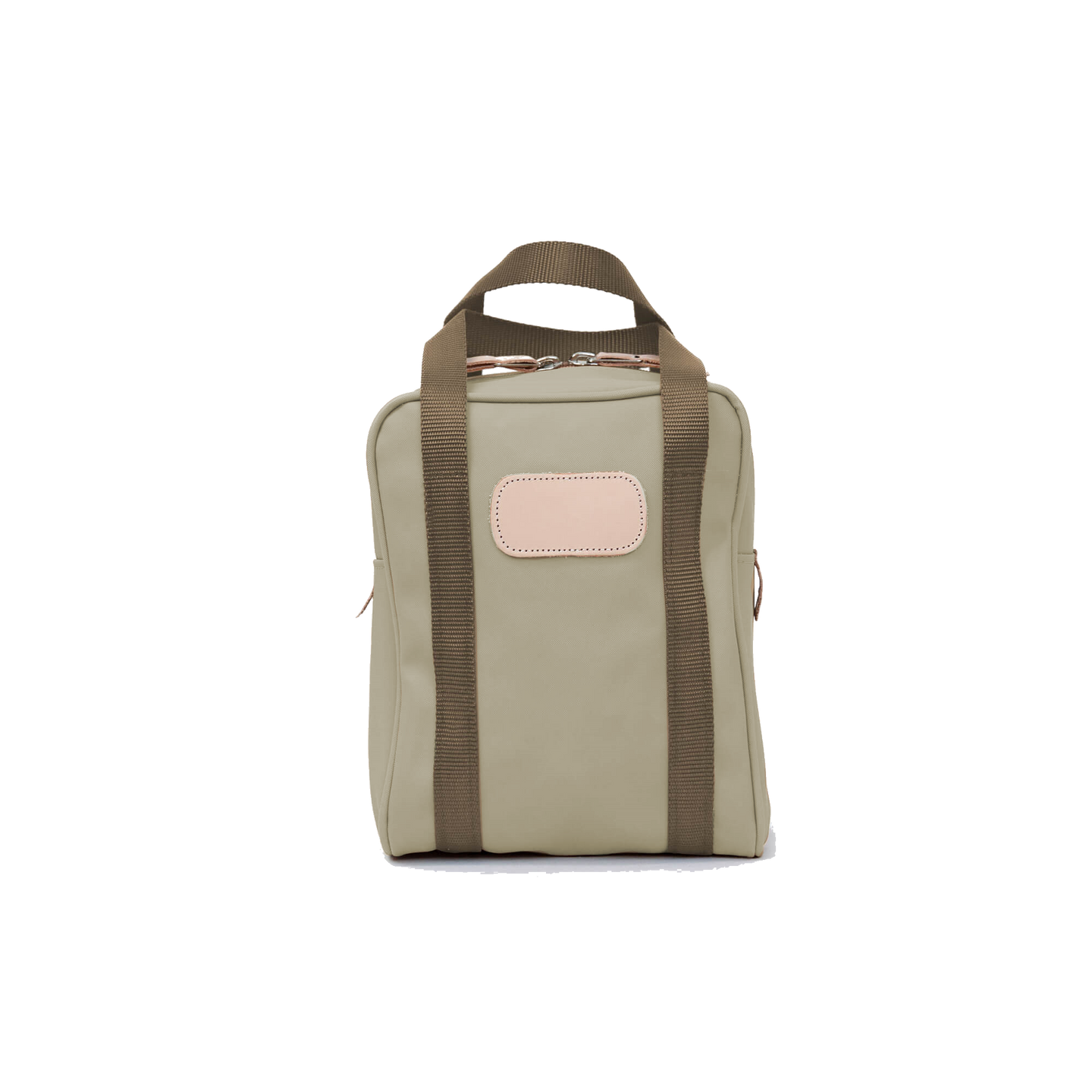 Shag Bag - Tan Coated Canvas Front Angle in Color 'Tan Coated Canvas'