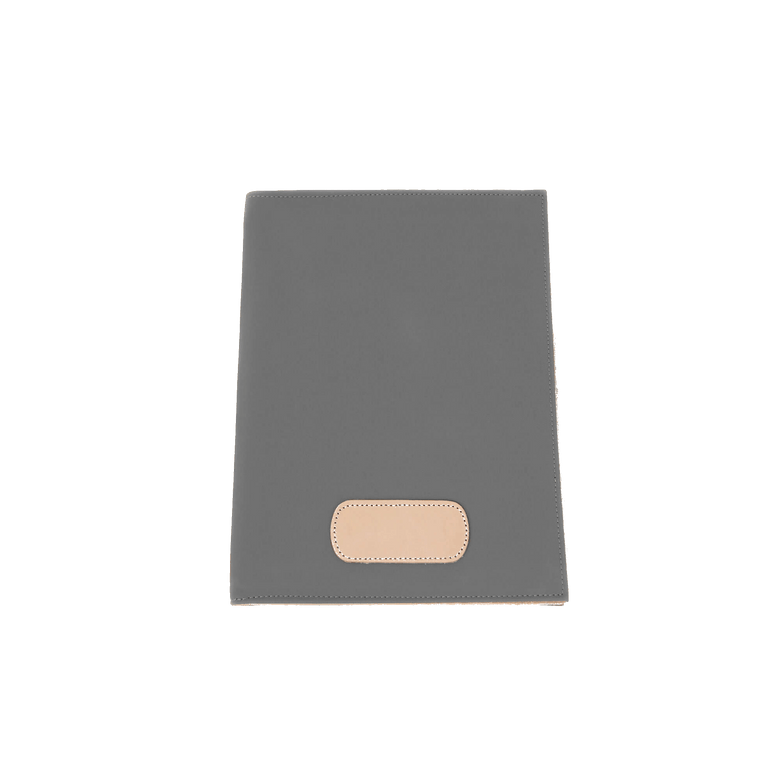 Executive Folder - Slate Coated Canvas Front Angle in Color 'Slate Coated Canvas'