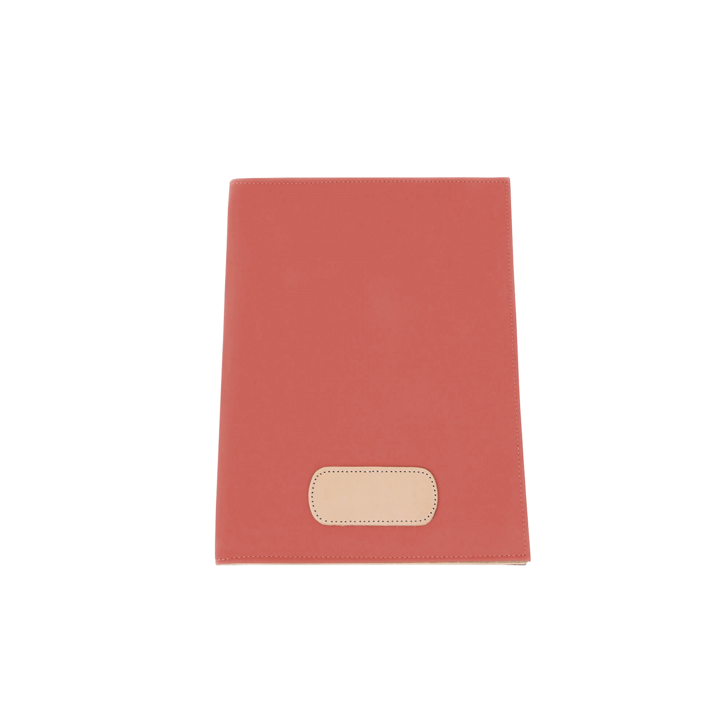Executive Folder - Coral Coated Canvas Front Angle in Color 'Coral Coated Canvas'