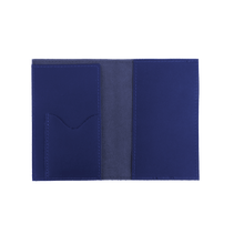 Load image into Gallery viewer, Passport Cover - Royal Blue Leather Front Angle in Color &#39;Royal Blue Leather&#39;
