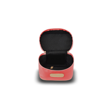 Load image into Gallery viewer, Makeup Case - Coral Coated Canvas Front Angle in Color &#39;Coral Coated Canvas&#39;
