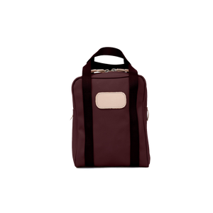 Shag Bag - Burgundy Coated Canvas Front Angle in Color 'Burgundy Coated Canvas'